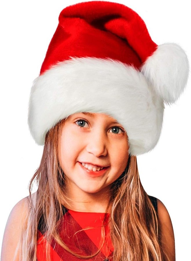 LUDALY Christmas Hats, Santa Hat, Holiday for Velvet Comfort Christmas Party Hat Thicken Classic Fur for Christmas Gifts New Year Festive Holiday Gifts for Men Wowen Pack o 5 - Image 2